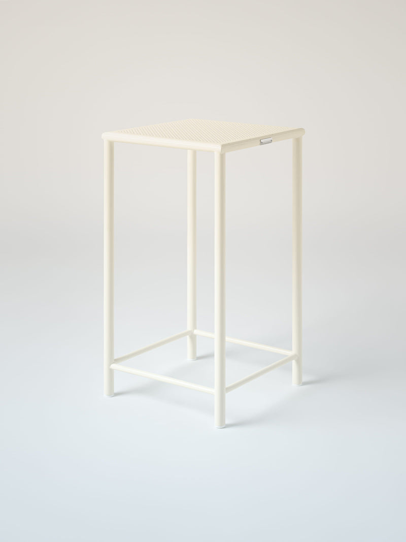 Tabouret Tressé H75 - Blanc Perlé