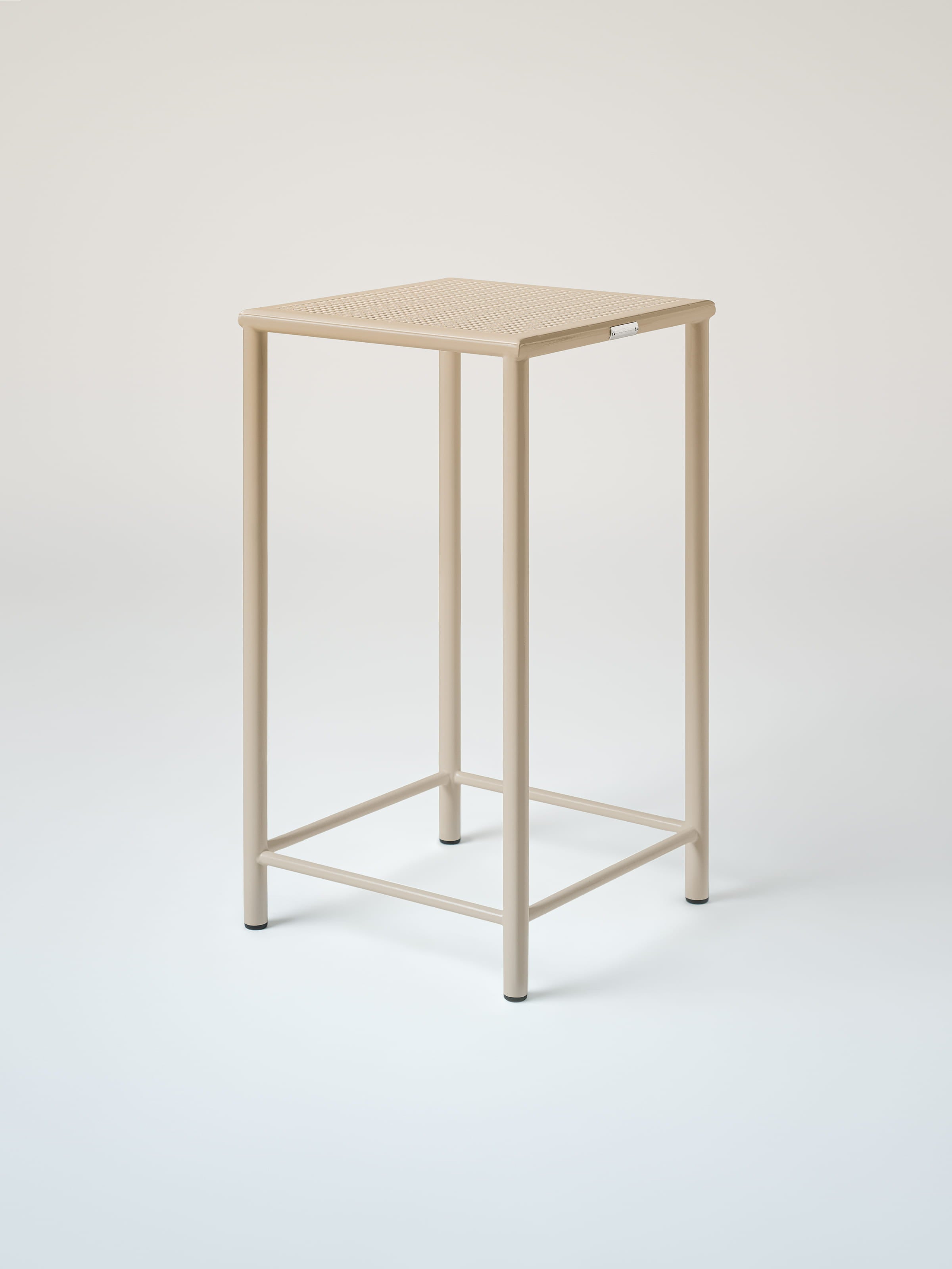 Tabouret Tressé H75 - Gris Beige